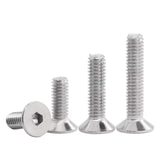 M3-0.5 x 5 mm Tornillos de cabeza plana Tornillos avellanados, DIN7991, acero inoxidable 18-8 (304), accionamiento de enchufe Allen, tornillos de máquina, tornillos hexagonales internos métricos