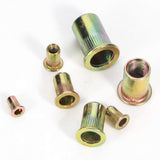 🔩 LOKMAN - (Kit de tuercas de remache 1): tuerca de remache, 175 piezas, kit de tuercas de remache métricas de acero al carbono, tuercas de inserción roscadas de cabeza plana.