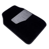 ▶ Tapetes Alfombrillas de goma de ajuste universal para coche, SUV, furgonetas y camiones, 4 piezas, negro, 63 x 45 cm (largo x ancho, delantero), 34 x 45 cm (largo x ancho, trasero)