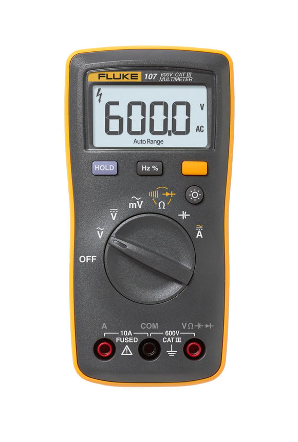 Multímetro digital portátil Fluke 107 de corriente ac/DC de Fluke, gris