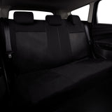 ▶Juego completo de fundas para asientos de coche Flying Banner. Se adaptan a la mayoría de coches, camiones, SUV y furgonetas. Cómodas, compatibles con airbag. Jacquard y poliéster (hilo negro y gris, juego completo - espalda baja).