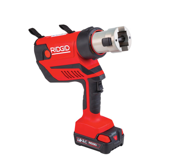 Herramienta de prensado con interfaz LED y conectividad Bluetooth, herramienta de prensa para mordazas y anillos de serie estándar RIDGID  ProPress