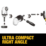 Adaptador de taladro de ángulo recto, FlexTorq, sistema 4 en 1, eje flexible compacto, recto, 30 cm DEWALT