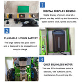 Carretilla eléctrica para Subir escaleras, Carretilla eléctrica de 800 W, Carretilla para Objetos Pesados con batería de Litio, Capacidad de Carga de 220 kg, para Subir y Bajar escaleras, 24 Ah