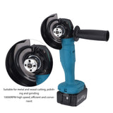 ▶ Amoladora angular inalámbrica Angular, Potente Amoladora Inalámbrica de Motor sin Escobillas de 10000 RPM con Mango Antideslizante, Herramienta de Amoladora Angular para Muela Abrasiva