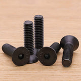 M5 x 20 mm (50 piezas) Tornillos de cabeza avellanada planos, acero de aleación de grado 10.9, óxido negro, unidad de enchufe hexagonal Allen, rosca completa, rosca gruesa UNC