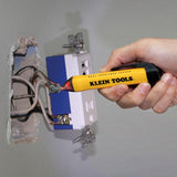 Klein Tools  Kit de probador eléctrico con bolígrafo de prueba de bajo voltaje sin contacto, probador de receptáculos GFCI, de 50 a 1000 V CA y CA, 2 piezas
