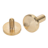 🔩 Remache de Tornillo de 10 Mm, Cabeza Plana Redonda Resistente, Juego de 50 Remaches de Encuadernación Multiusos para Manualidades (10x10mm)