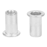 Tuercas remachables, 100 piezas Kit surtido de tuercas remachadas ciegas, tuercas remachables de aluminio M5, inserto roscado de cabeza plana,Tuerca