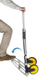 Carretilla de Mano y Plataforma rodante Plegable, 264 LB de Capacidad Carro de Equipaje de Servicio Pesado con asa telescópica y Ruedas de Goma, Plateado, Negro, Amarillo