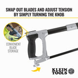 ▶ KLEIN TOOLS Arco para Segueta, Ergonómico hasta 30.000 PSI.