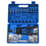 🔩 LSLANSOON Juego de herramientas de tuerca de remache, kit de herramientas de remache de 13 pulgadas con 11 mandriles métricos y SAE, kit surtido de tuercas de remache y estuche de transporte resistente