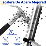 ▶ Escalera Plegable De 4.4 Metros Escalera Telescópica Multiusos Portátil De Escalón Un Peldaño Capacidad De 330 Libras, Escalera De Carga Plegable Escalera para Exteriores