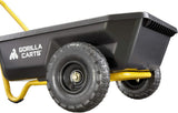 Gorilla Carts GCR-4 - Carro de volquete, Carro de jardín de 2 Ruedas con Mango Plegable, 4 pies cúbicos, 300 Libras Capacity, Negro/Amarillo Gorilla Carts GCR-4 -