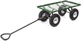 Carro de jardín de acero GOR400-COM con lados extraíbles, 400 libras. Capacidad, color verde Gorilla Carts -