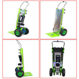 Carretilla eléctrica para Subir escaleras, Carretilla eléctrica de 800 W, Carretilla para Objetos Pesados con batería de Litio, Capacidad de Carga de 220 kg, para Subir y Bajar escaleras, 24 Ah