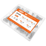 ▶ Tornillos de cabeza plana M6 x 8 mm, 12 mm, 16 mm, 20 mm, 25 mm, tornillos avellanados, acero inoxidable 304, métrico totalmente roscado, accionamiento de enchufe Allen, acabado brillante, kit surtido 50 piezas