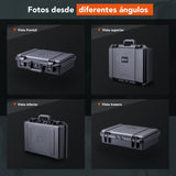 ▶ MALETIN DE HERRAMIENTAS /Maleta/Estuche/Case Impermeable con Espuma, Tamaño Interior 44x29x12 cm, Adecuado para laptop, electrónica y más