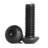 50 tornillos M3 x 4 mm de cabeza de botón, acero de aleación de grado 10.9, llave Allen, acabado de óxido negro, rosca completa (grado 10.9, M3 x 4 mm, 50 unidades)