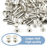 🔩 Ruidee - Juego de 100 tornillos Chicago M5 x 12 mm, remaches de encuadernación de libros, postes de tornillo redondos de cabeza plana para álbumes de piel (DZBD/M5 x 12)