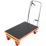 Carrito de Mesa de elevación hidráulica, Capacidad de 500 Libras, Altura de elevación de 28.5 Pulgadas, Mesa de elevación Manual de una Sola Tijera con 4 Ruedas y Almohadilla Antideslizante
