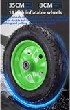 Carro De Cilindros De Acero Carro Para Almacenamiento Y Transporte De Cilindros Carretilla Para Tanque De Acetileno Y Cilindro De Oxígeno Neumático Inflable De 14 Pulgadas(Blue-A)