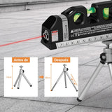 Nivel Láser De Líneas Fixit Con Trípode Y Clip De 3 Modos, Para principiantes, Medidor Láser Multipropósito + Cinta Métrica de 2,5 m y Trípode, Fácil Uso para Aplicar en Techo/piso/pared