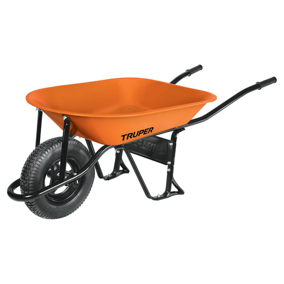 Truper  Carretilla 4.5 ft3, llanta neumática reforzada