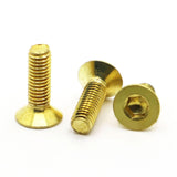OUFEIJIA M3 M4 M5 M6 M8 Tornillo Allen de Cabeza avellanada Hexagonal de latón Dlat para Uso metalúrgico
