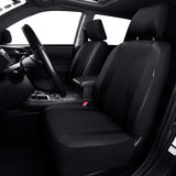 ▶ Fundas para asiento de coche, malla de aire, piel sintética, para bolsa de aire, banco trasero divisible 40/60, 50/50, 60/40 (juego completo - respaldo bajo, negro negro)