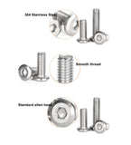 binifiMux 10 tornillos de cabeza Allen M8 x 40 mm con remache avellanado, tornillos de conexión para muebles, acero inoxidable 304
