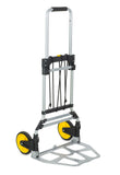 Carretilla de Mano y Plataforma rodante Plegable, 264 LB de Capacidad Carro de Equipaje de Servicio Pesado con asa telescópica y Ruedas de Goma, Plateado, Negro, Amarillo