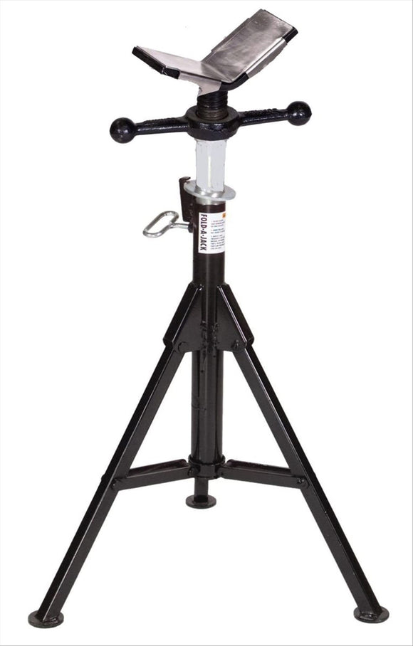 Sumner 781304 ST-885 Hi Fold-A- Jack, cabeza de vee de acero inoxidable, 28 pulgadas a 49 pulgadas de altura ajustable, 2500 lb de capacidad