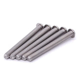 M6-1.0 x 80 mm Tornillos de cabeza de botón de acero inoxidable 304 18-8 tornillos de casquillo hexagonal, unidad hexagonal Allen, rosca completa, rosca gruesa UNC, 10 unidades