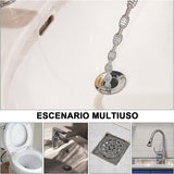 ▶ Limpieza de Alcantarilla Gancho de , Herramientas Limpiadoras para Eliminar Obstrucciones, Incluir 3 Serpientes de Drenaje, 3 Limpiadores de Acero Inoxidable, para Limpieza de Drenaje (6)