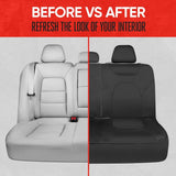 ▶ Funda de Asiento Trasero de Neopreno Acolchada para Coche, Protector de Asiento Trasero Ideal para niños y Perros, Cubierta Interior para Auto, camión, Furgoneta, SUV