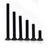 Mutai Tornillo hexagonal Allen DIN7991 M2 M2.5 M3 M4 M5 M6 M8 M10 M12 Grado negro 10.9 Tornillo hexagonal de acero con cabeza avellanada plana (Color : 16mm_M2.5 50pcs)
