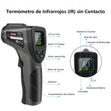 ▶ Termometro Infrarojo, Pistola de Temperatura Láser Digital Sin Contacto, -58 ℉ ~ 1022 ℉ (-50 ℃ ～ 550 ℃), Emisividad Ajustable, con Pantalla LCD para Cocina, BBQ, Congelador, etc.