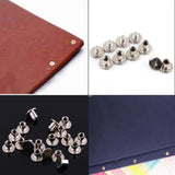 100 piezas de tornillos de Chicago de níquel plateado Tornillos de metal Postes de remache de uñas Botón de Chicago para manualidades de encuadernación de cuero, manualidades de álbum