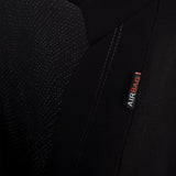 ▶Juego completo de fundas para asientos de coche Flying Banner. Se adaptan a la mayoría de coches, camiones, SUV y furgonetas. Cómodas, compatibles con airbag. Jacquard y poliéster (hilo negro y gris, juego completo - espalda baja).