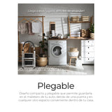 ▶ Escalera de Tijera de 2 Peldaños, Escalera Tubular, Escalera Plegable Hecha de Acero Inoxidable, Escalones y Patas Antideslizantes, Altura Maxima 88cm Color Blanco/Negro (2 Peldaños)