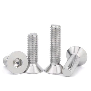 M3-0.5 x 5 mm Tornillos de cabeza plana Tornillos avellanados, DIN7991, acero inoxidable 18-8 (304), accionamiento de enchufe Allen, tornillos de máquina, tornillos hexagonales internos métricos