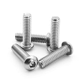 NIULUNBAO - Tornillos de cabeza de botón de 1/4-20 x 2 tornillos de cabeza de botón para máquina de acero inoxidable 304, unidad hexagonal Allen, acabado brillante totalmente roscado, 25 piezas