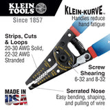 Klein Tools Peladora / Cortadora de Cable Klein-Kurve de 20 - 30 AWG alambre