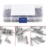 Paquete de 800 piezas de tornillos de acero al carbono M2 Unidad cruzada cabeza plana autoperforantes kits Kits para máquina de carpintería sujetador