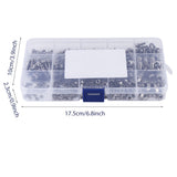 🔩 Tornillos transversales, Paquete de 400 piezas M2 M2.5 M3 M4 M5 plana Cruz cabeza tornillos de cabeza y tuercas hexagonales arandela para la máquina de sujeción