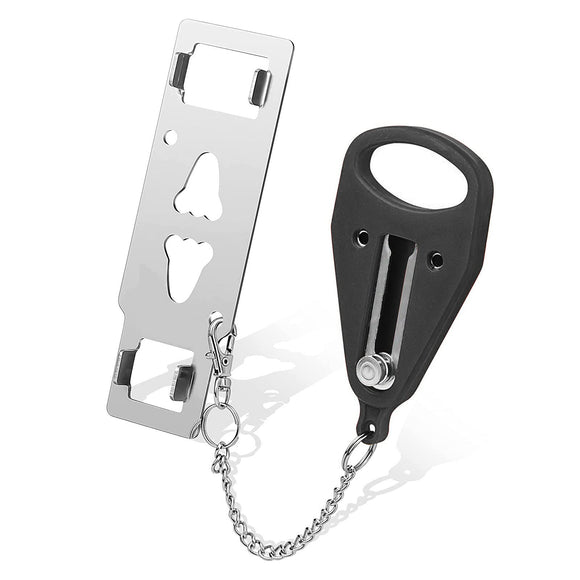 Cerradura De Puerta Portátil, 1 Piezas Cerradura De Seguridad Para Viajes, Cerradura De Puerta Portátil De Acero Inoxidable Para Apartamento, Escuela, Viaje, Hotel, Motel