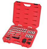 ▶ CRAFTSMAN Juego de herramientas mecánicas, SAE/métrico, unidad de 1/4 pulgadas, 83 piezas (CMMT12021)
