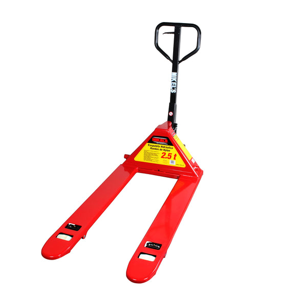 Patin hidráulico traspaleta con Ruedas de Nylon Sistema Sencillo 2.5 Ton MIKEL´S