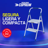 ▶ Escalera Plegable Easy Step, 2 escalones, Uso doméstico, Carga máx. 150kg, C-4368-02A